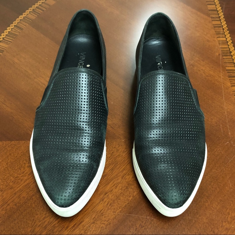 Vince Pierce Leather Slip-Ons